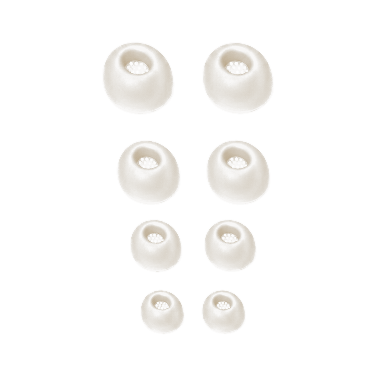 Sport X20 Siliconen Oortips set van 8 (XS, S, L en XL) - Wit