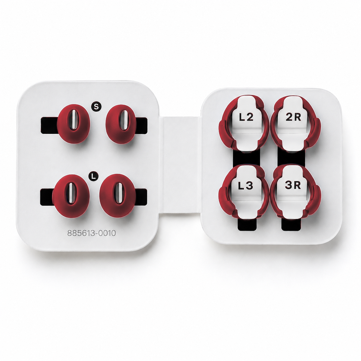 Bose QuietComfort Ultra (2e gen.) Siliconen Oortips set van 4 (S en L) met extra Siliconen Bescherming (L2, L3, R2 & R3) - Royaalrood