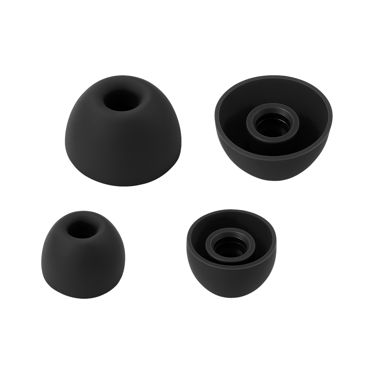 Wave Beam Siliconen Oortips set van 4 (XS en M) - Black