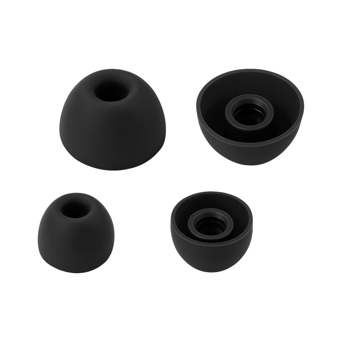 Wave Buds Siliconen Oortips set van 4 (S en L) - Black