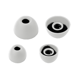 Wave Buds Siliconen Oortips set van 4 (S en L) - White