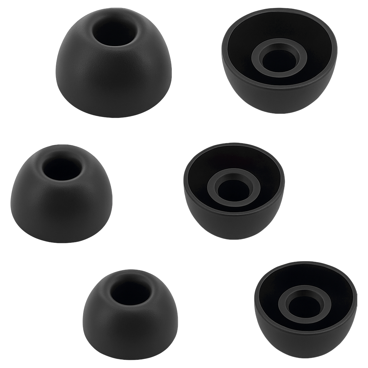 Accentum True Wireless Siliconen Oortips set van 6 (XS, S en L) - Black