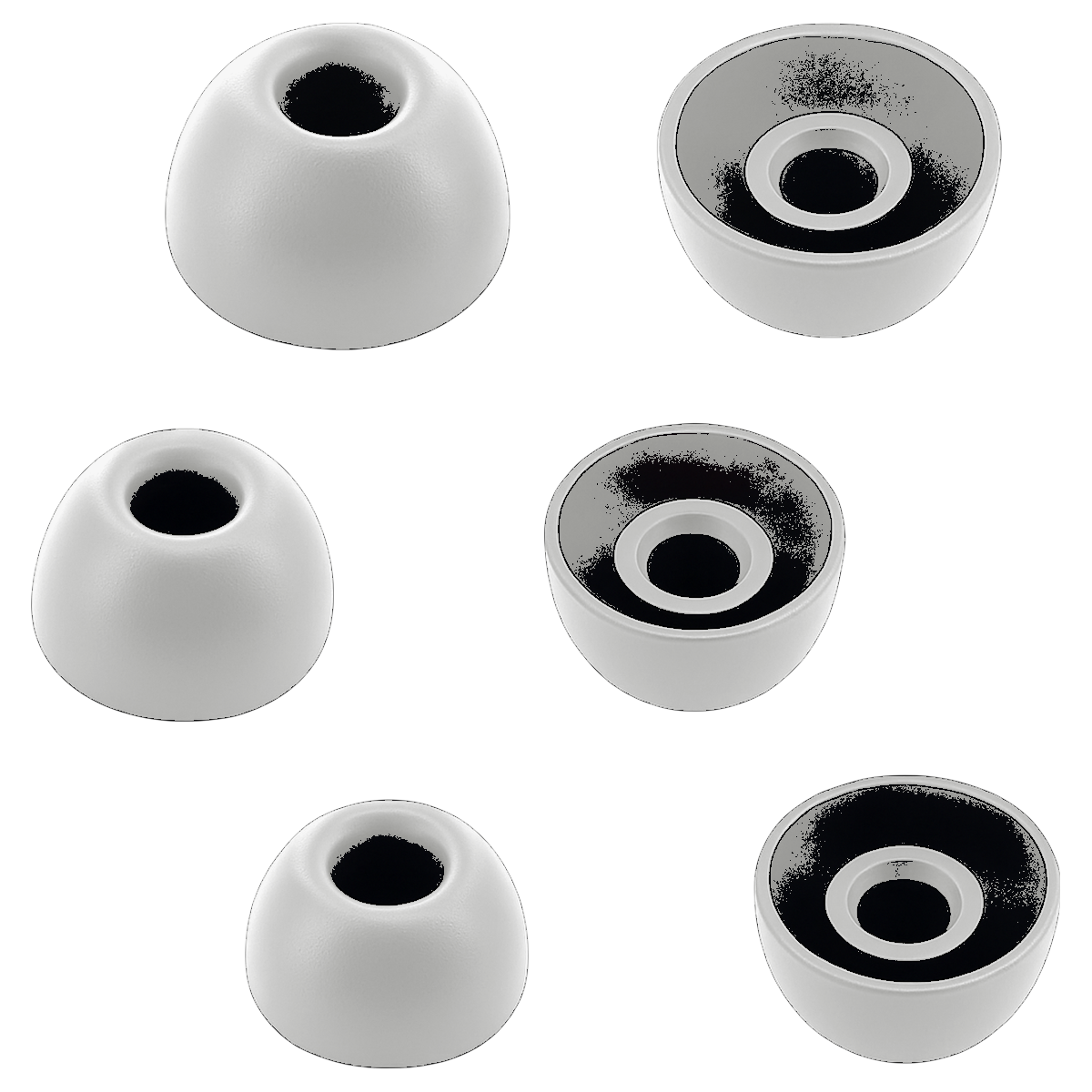 Accentum True Wireless Siliconen Oortips set van 6 (XS, S en L) - White