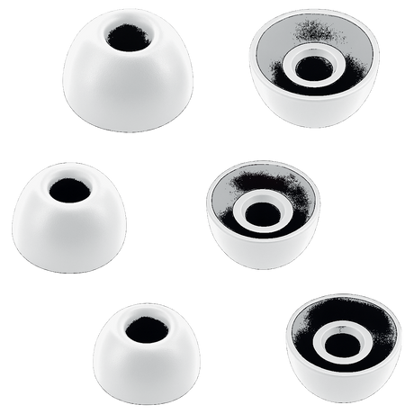 LinkBuds Fit Siliconen Oortips set van 6 (XS, S en L) - White